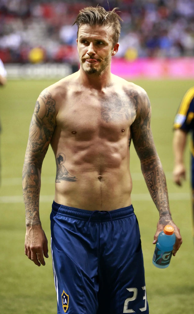 David Beckham Goes Shirtless on His Balcony in Rio: Photo 3067308