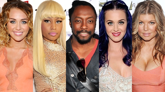 Miley Cyrus, Nicki Minaj, Fergie, Katy Perry, will.i.am