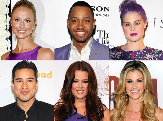 Stacy Keibler, Khloe Kardashian, Kelly Osbourne, Mario Lopez, Terrence J, Erin Andrews