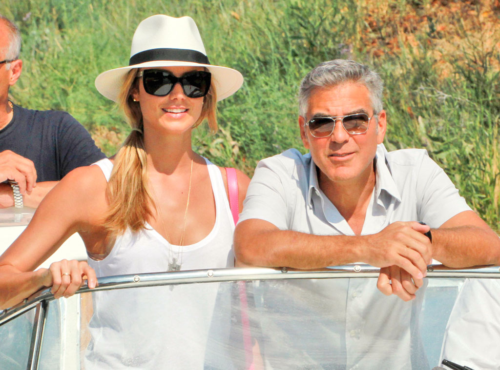 George Clooney Sails The Italian Seas With Stacy Keibler E Online Ca