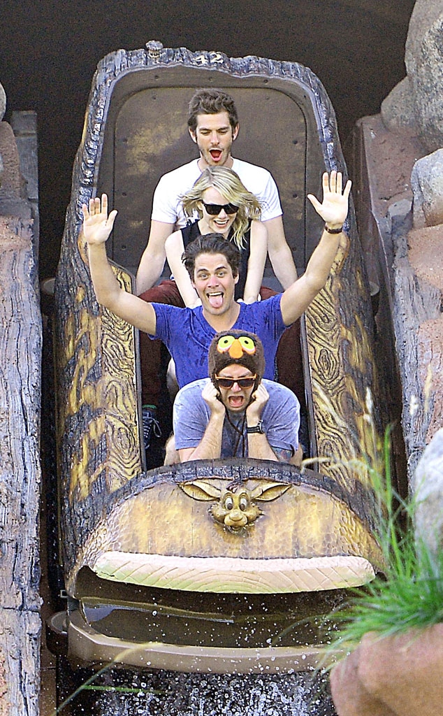 Andrew Garfield Emma Stone Once Got High At Disneyland E Online Andrew Garfield Emma Stone Once Got High At Disneyland E Online
