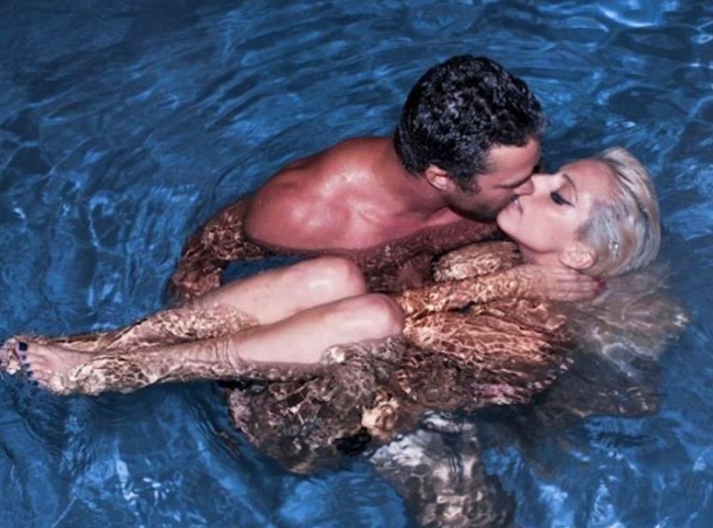 Hot and sizzling photo of Lady Gaga and her ex-boyfriend Taylor Kinney.