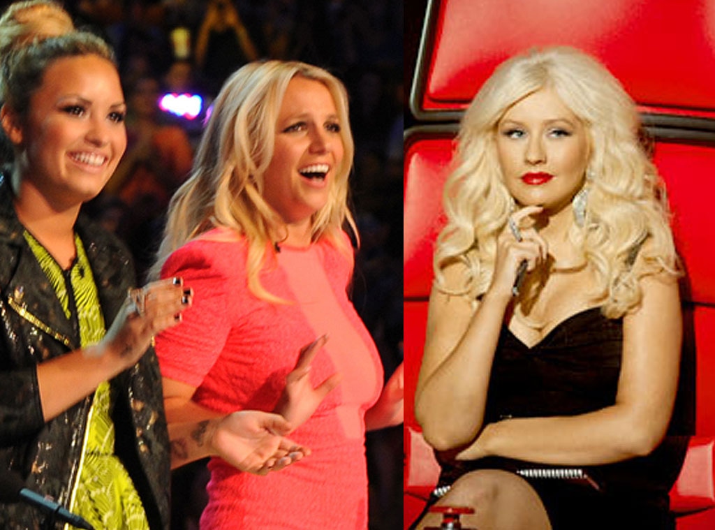 Britney Spears, Demi Lovato, X Factor, Christina Aguilera, The Voice