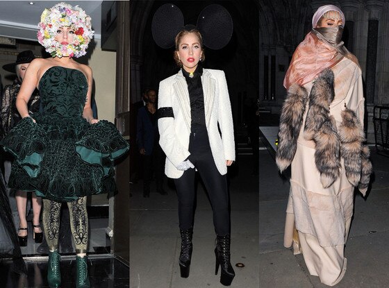 Lady Gaga Models Michael Jackson's Clothes at Philip Treacy's London ...