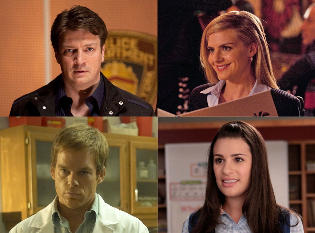 Eliza Coupe, Happy Endings, Michael C. Hall, Dexter, Lea Michele, Glee Nathan Fillion, Castle