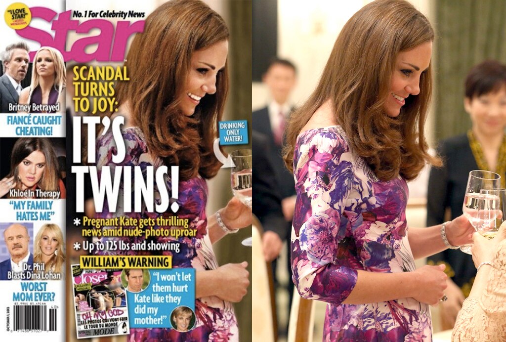 Kate Middletons Latest Photo Scandal Check Out Her Seemingly Photoshopped Baby Bump - E! Online picture