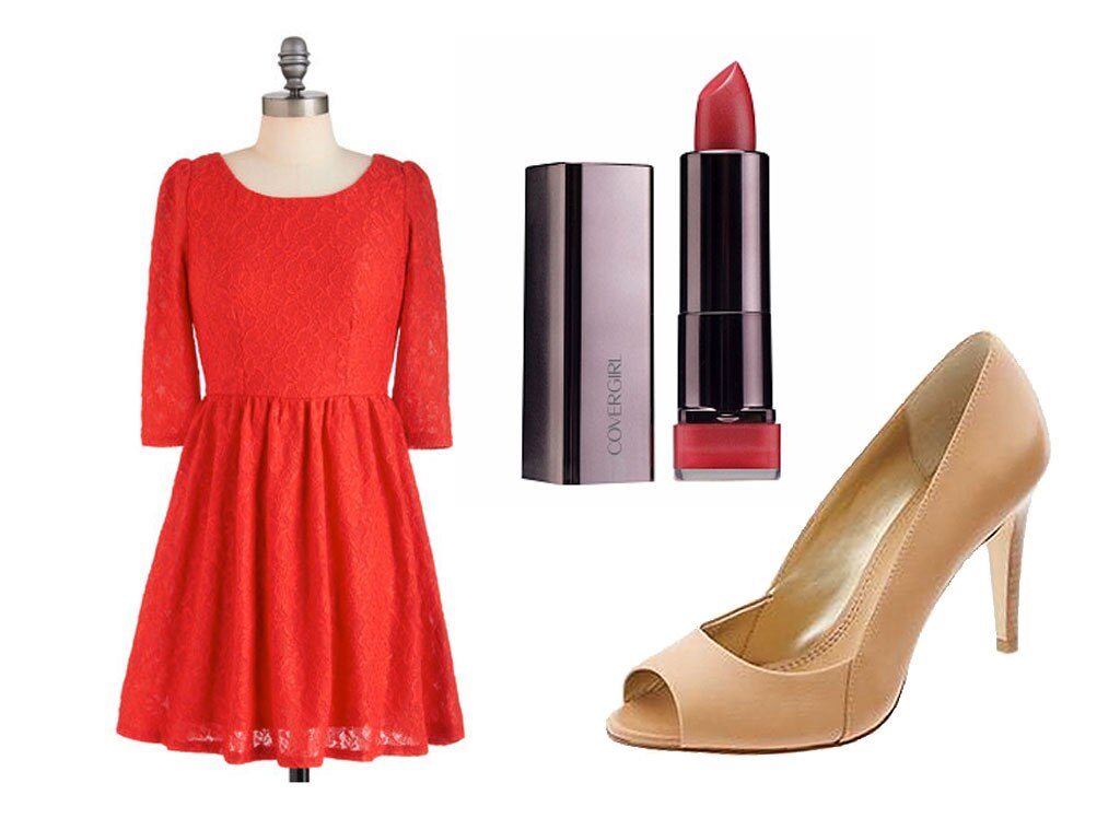 Cherry Red Dress Polyvore