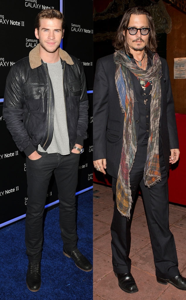 Liam Hemsworth, Johnny Depp 