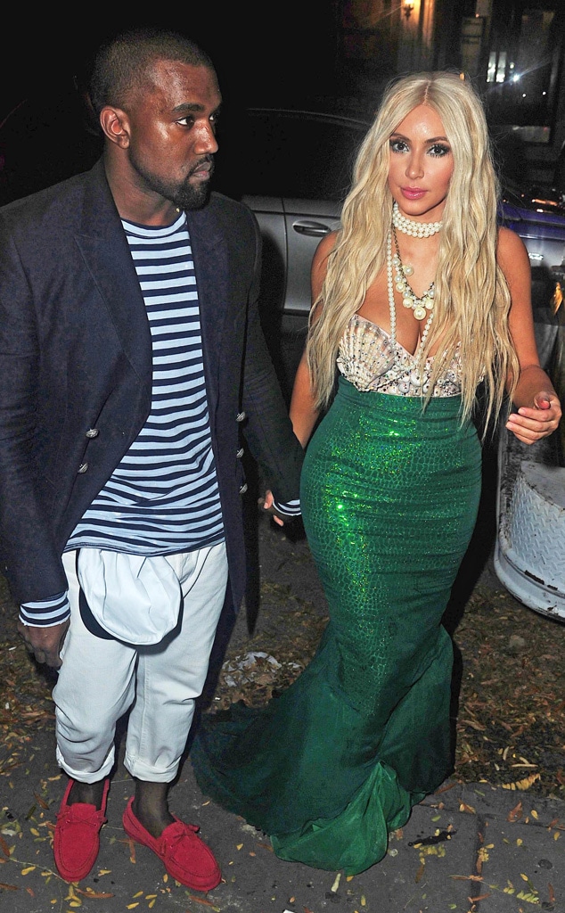 Mermaid Kim Celebrates Halloween With Captain Kanye Mermaid Kim Celebrates Halloween With Captain Kanye