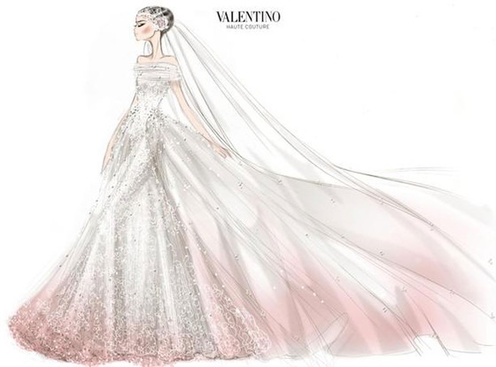 Anne Hathaway S Wedding Dress See The Sketch E News Uk
