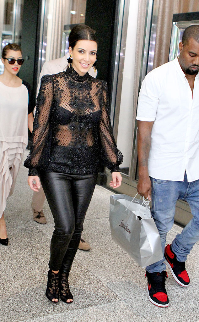 Kim Kardashian From Celebs In Leather Leggings E News 