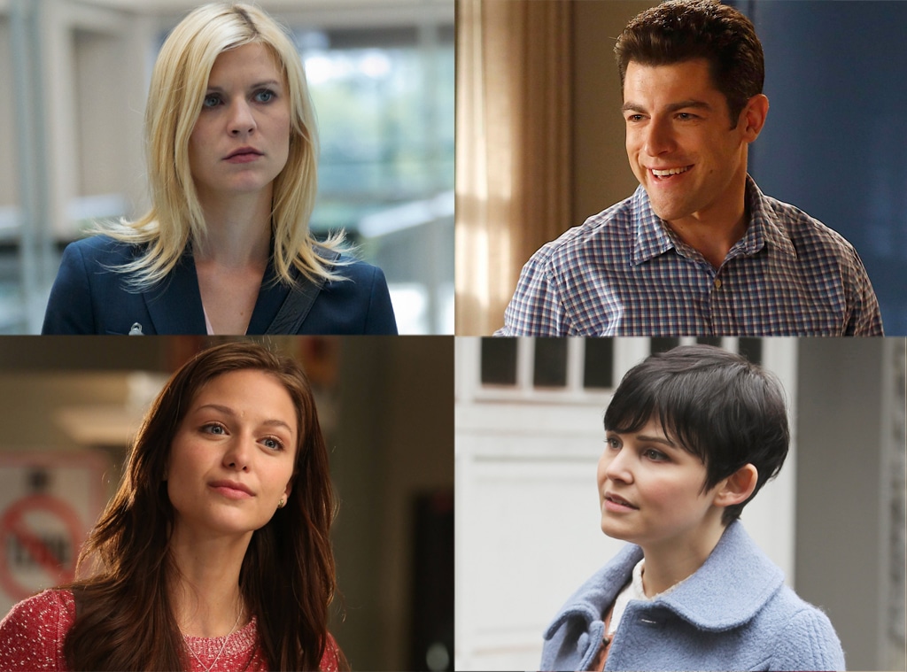 Claire Danes, Homeland Max Greenfield, New girl Ginnifer Goodwin, Once Upon a Time Melissa Benoist, Glee