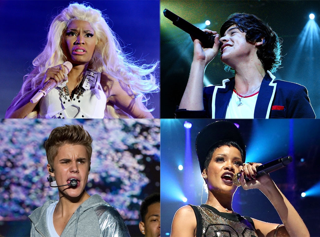 AMA Nominees, Nicki Minaj, Rihanna, Justin Bieber, One Direction
