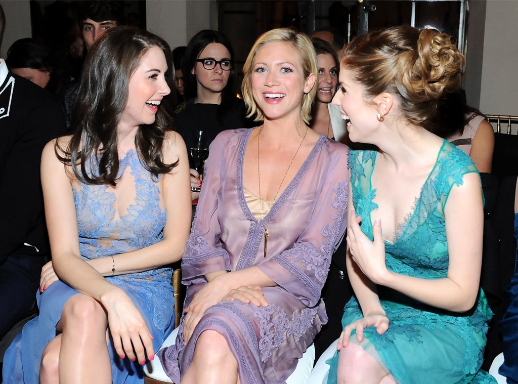 Alison Brie, Brittany Snow, Anna Kendrick, Laughing.