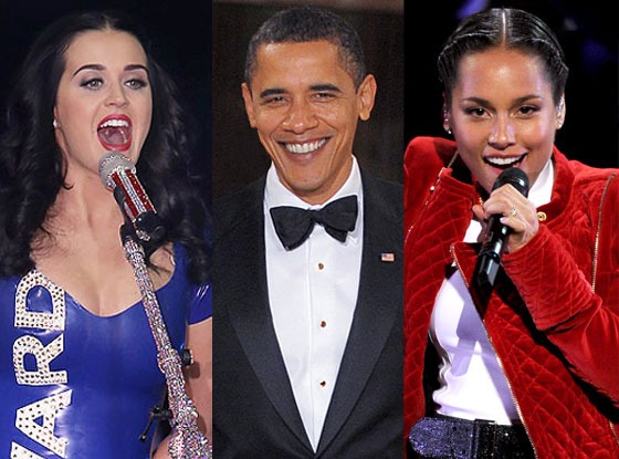 Katy Perry, Barack Obama, Alicia Keys