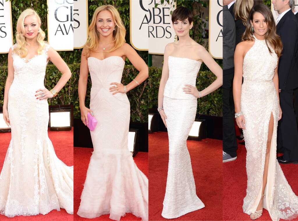 Globes Trend Alert Anne Hathaway Hayden Panettiere Stun in All White