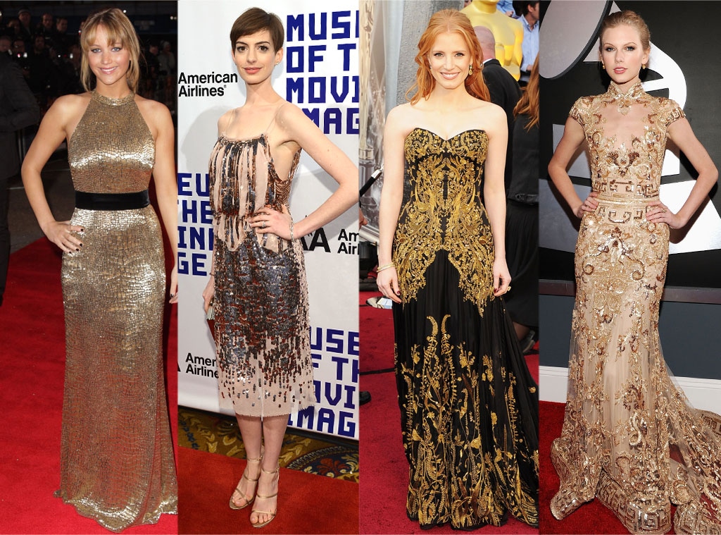 Jennifer Lawrence, Anne Hathaway, Jessica Chastain, Taylor Swift