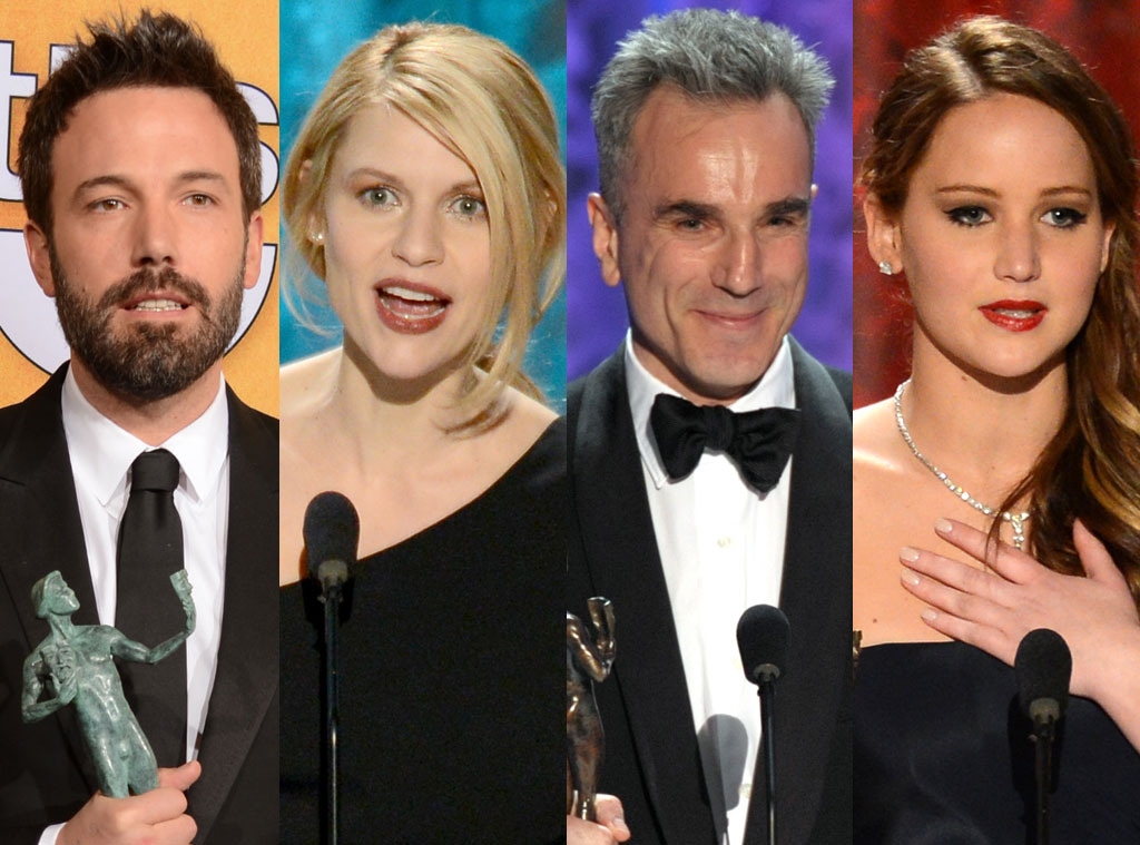  Jennifer Lawrence, Ben Affleck, Daniel Day Lewis, Claire Danes, SAG Best Worst
