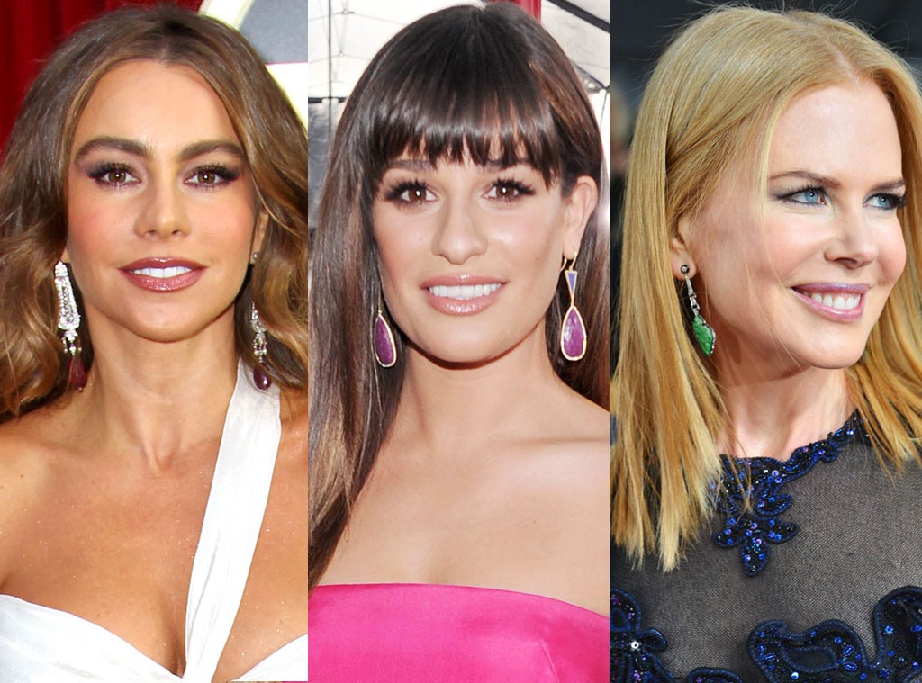 SAG Earrings Trends, Sofia Vergara, Lea Michele, Nicole Kidman