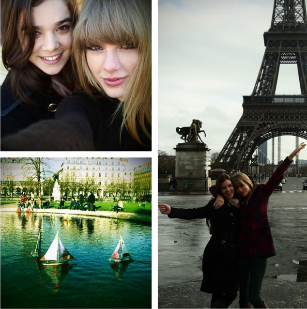Taylor Swift, Hailee Steinfeld, Paris Twit Pic