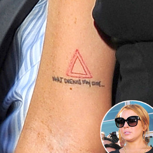 Lindsay Lohan Reveals New Tattoo of Mysterious Triangle | E! News