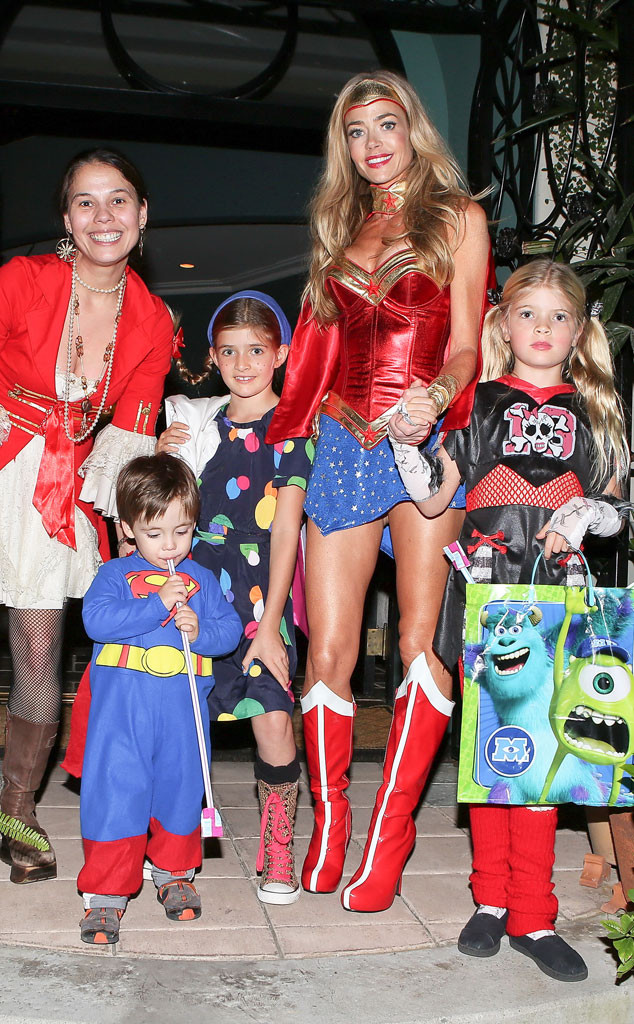 Denise Richards Takes Charlie Sheen and Brooke Mueller's Kids Treat-or