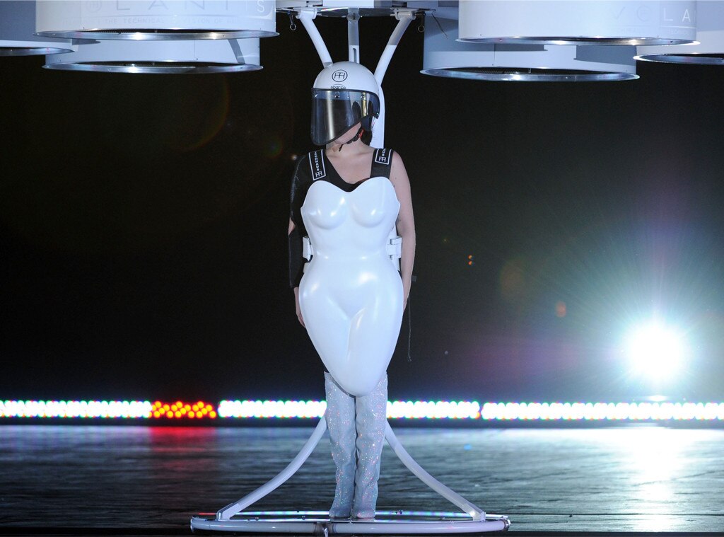 lady gaga flying dress