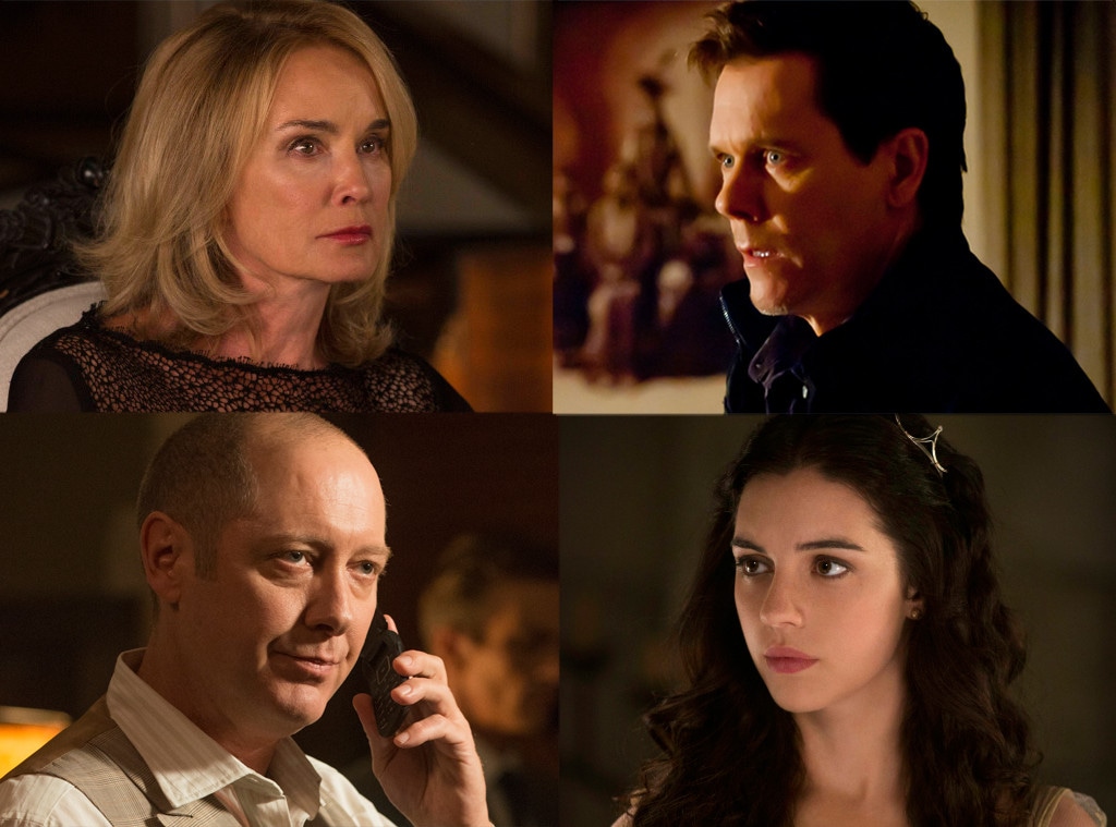 Jessica Lange, AHS: Coven,  James Spader, The Blacklist, Adelaide Kane, Reign, Kevin Bacon, The Following