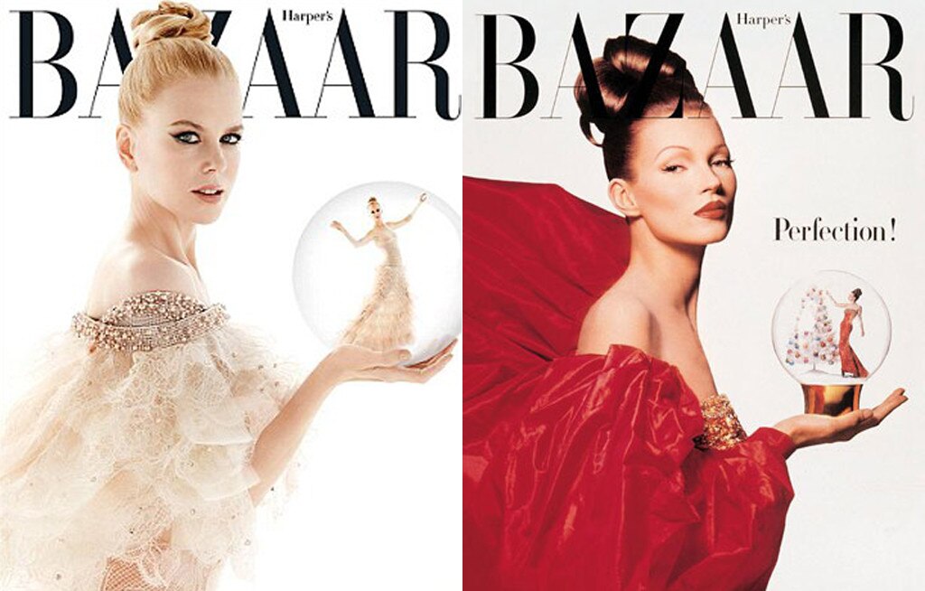 Nicole Kidman Recreates Kate Moss' Harper's Bazaar Cover