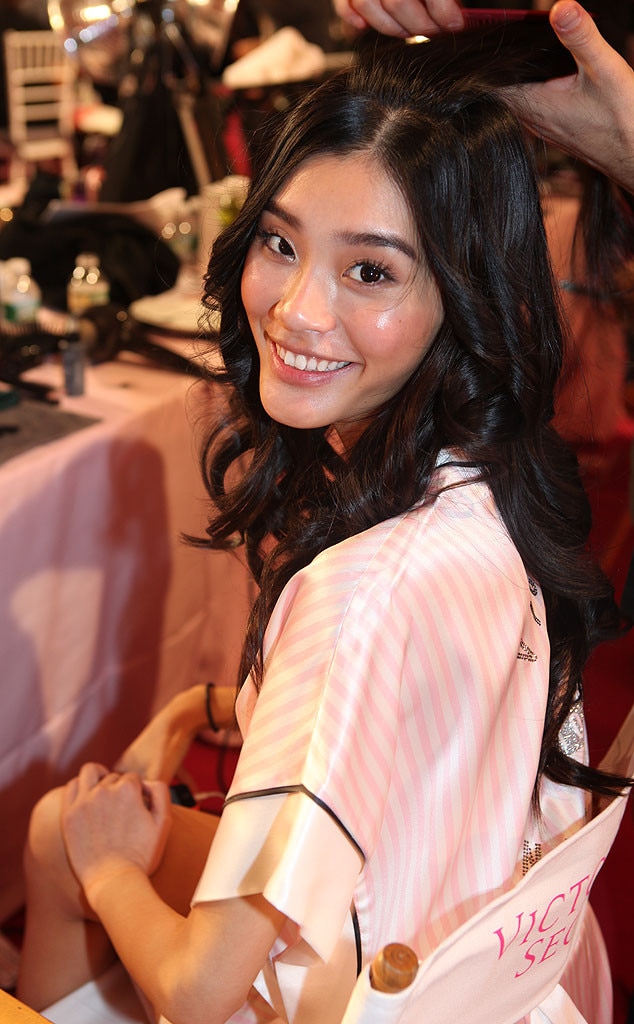 Liu Wen from Backstage at the 2013 Victoria's Secret Fashion Show E! News