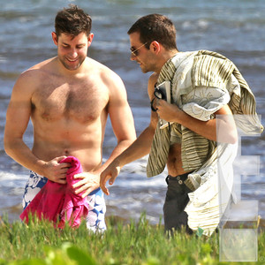 Shirtless Bradley Cooper and John Krasinski Live It Up in 