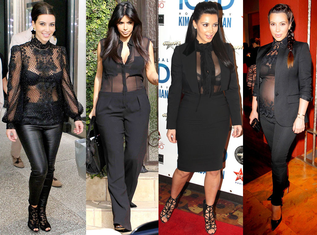Kim Kardashian Does Black Lingerie Under Sheer White Dress On Jay Leno -  And Looks Amazing