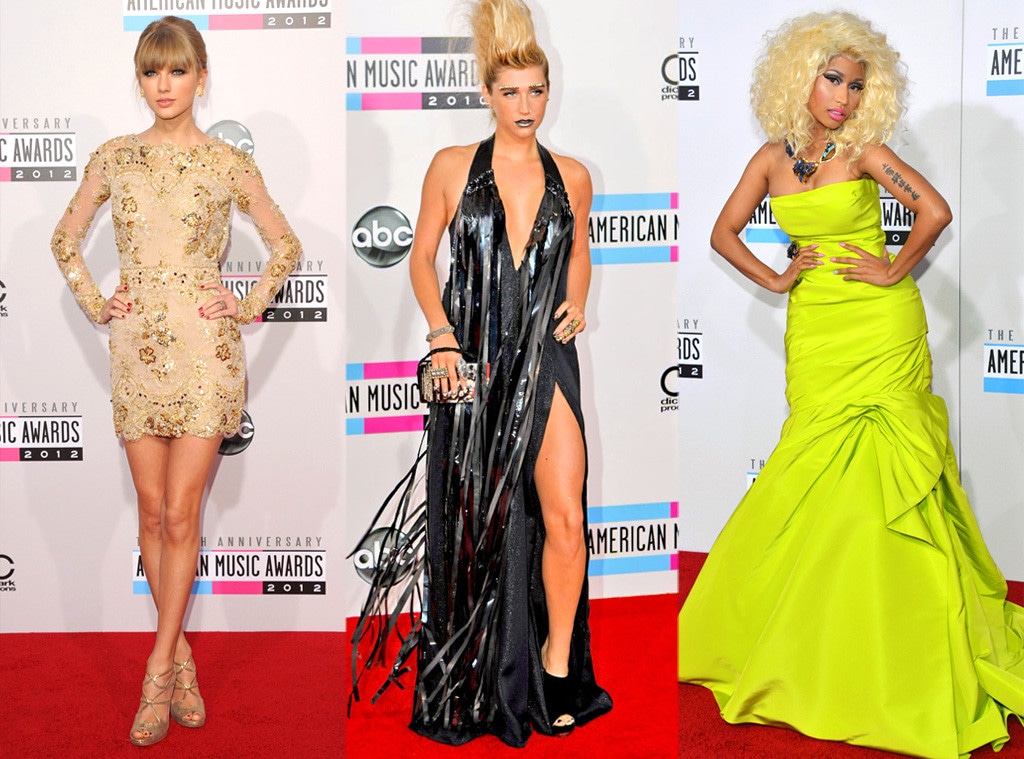 Taylor Swift, Kesha, Nicki Minaj, AMERICAN MUSIC AWARDS