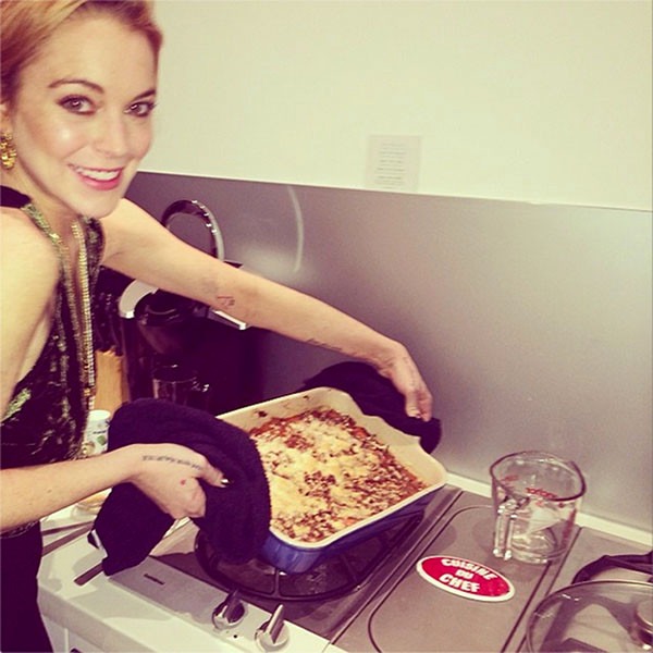 Lindsay Lohan, Kitchen, Instagram