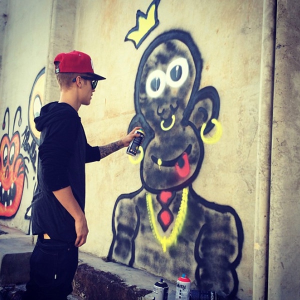 Justin Bieber, Instagram, Graffiti