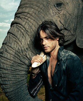 Jared Leto Poses With Elephants, Mounts Trunk Show