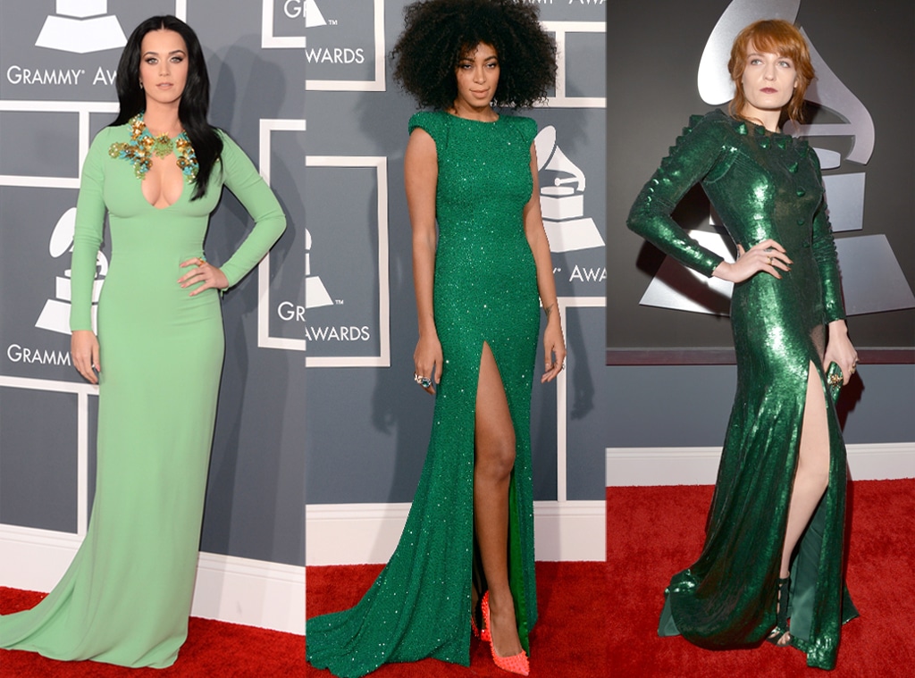 Grammys Stars Go For Green Grammys Stars Go For Green