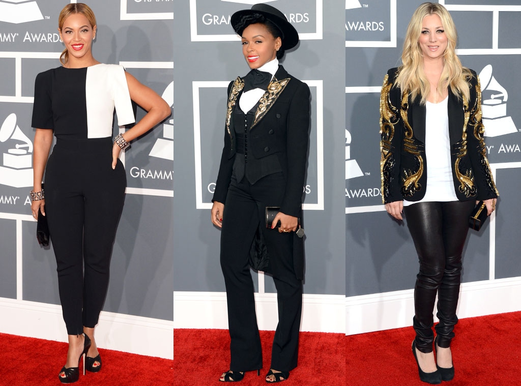 Kaley Cuoco, Beyonce, Janelle Monae, Menswear Trend, Grammys