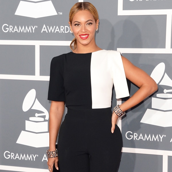 Beyonce black hot sale and white jumpsuit