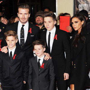 Romeo Beckham, David Beckham, Cruz Beckham, Brooklyn Beckham and Victoria Beckham