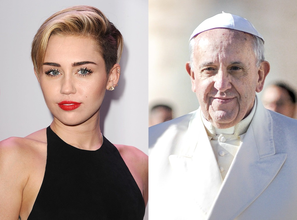 Pope Francis, Miley Cyrus