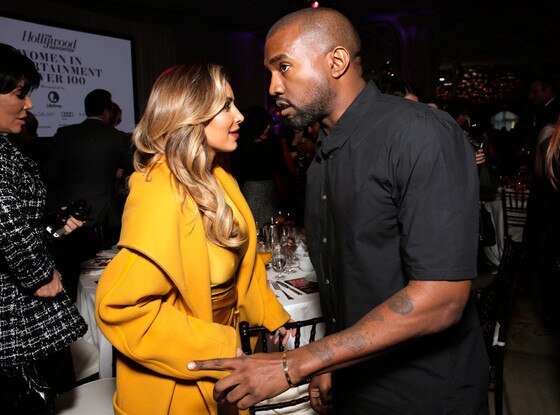 Kanye West e Kim prima di uscire