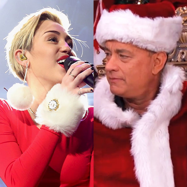 Tom Hanks and Miley Cyrus Channel Mr. and Mrs. Claus