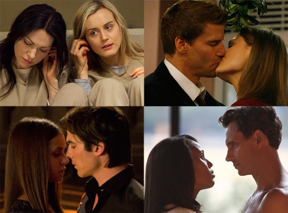 Top TV Couples, Orange is the New Black, Bones, Vampire Diaries, Scandal