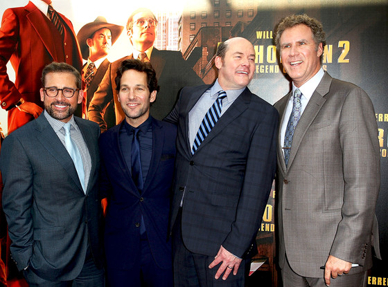 Watch The Anchorman 2 Cast Brawl With Jon Stewart Steve Carell Schools Fans On That S What She