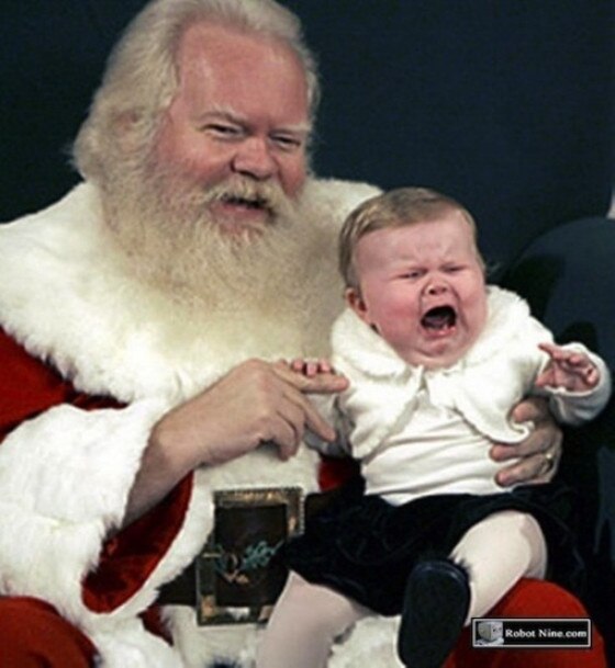 Scary Santa from Ye Ole Awkward Santa's Lap Photos | E! News