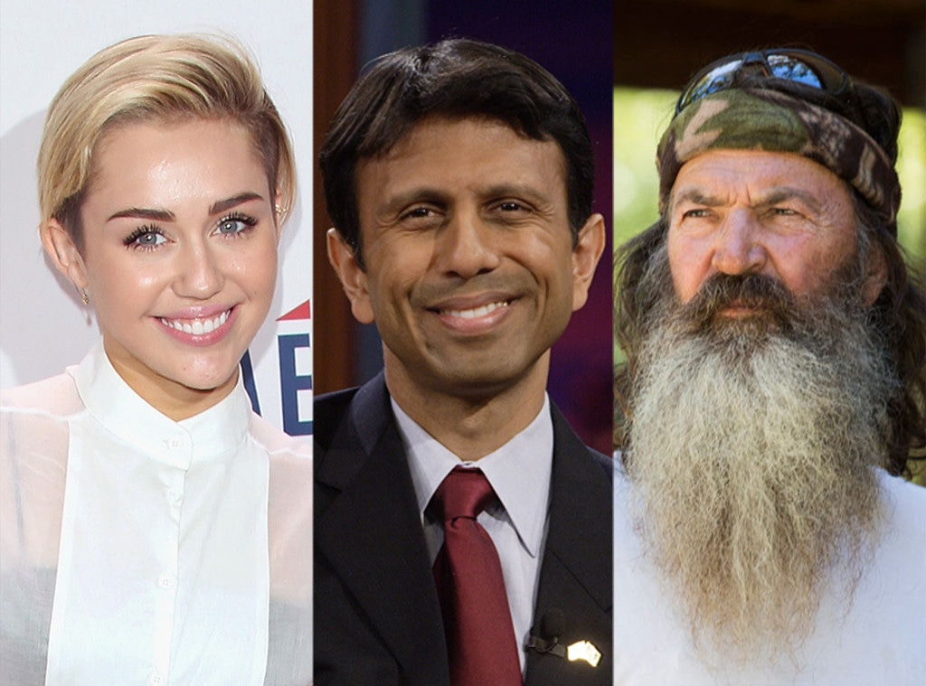 Phil Robertson, Bobby Jindal, Miley Cyrus