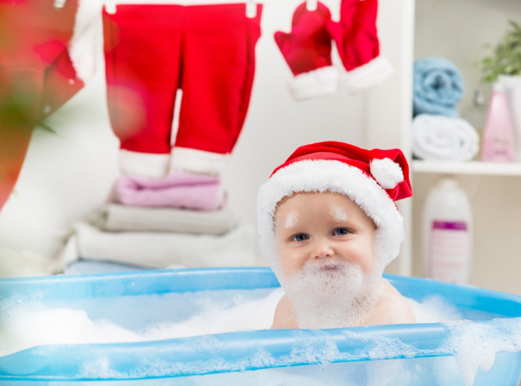 baby dressed as santa