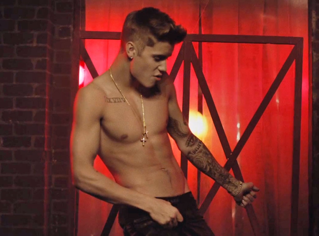 Justin Bieber, All That Matters Video, Shirtless