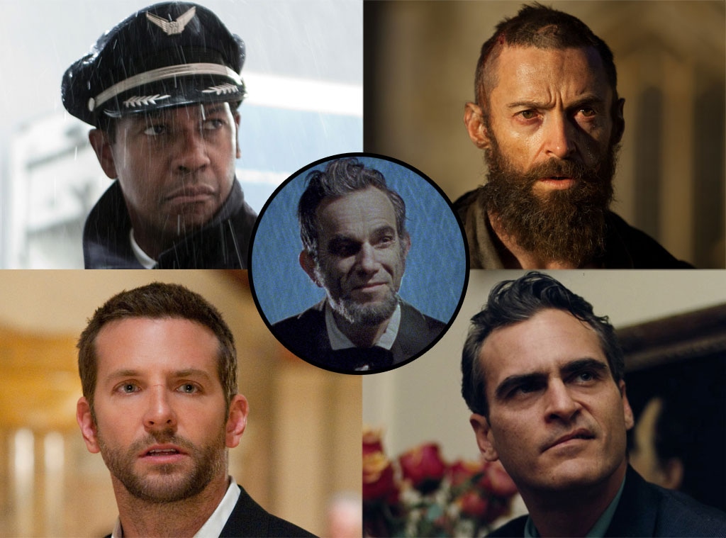 Best Actor: Denzel Washington, Hugh Jackman, Bradley Cooper, Joaquin Phoenix, Daniel Day-Lewis